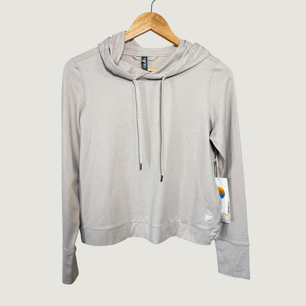 Vuori Halo‎ Essential Hoodie Womens XS Heather Grey Performance Pullover VW226 - Picture 7 of 7